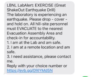 A screenshot shows the LabAlert message that will be sent on Thursday 10/17. 